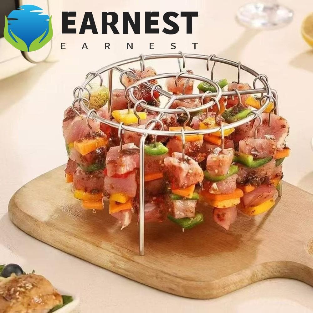 Suporte De Espeto Para Fritadeira De Ar EARNEST , Espetos Giratórios Antiaderentes À Prova De Ferrugem , Aço Inoxidável