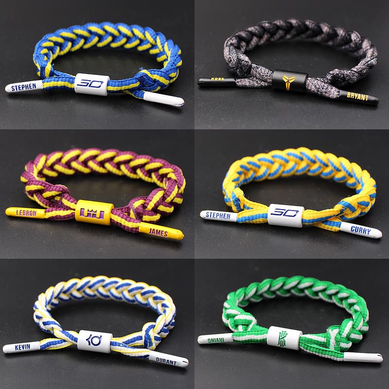 Cesta pulseira de basquete corda trançada All-Star masculino estudante Silicone rosa James Irving Kobe Curry endurecer l