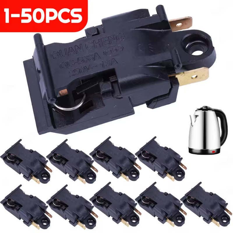 10 Peças Interruptor De Alimentação Para Chaleira Elétrica 13A/16A/30A 250V Chaleiras Termostato Acessório Universal Sal