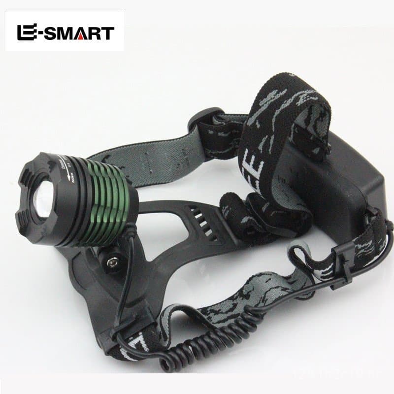 Lanterna de Cabeça Portátil para Uso Externo com Alto Brilho XML-T6/U2, Zoom Mecânico, Foco Ajustável, Luz Multifunciona