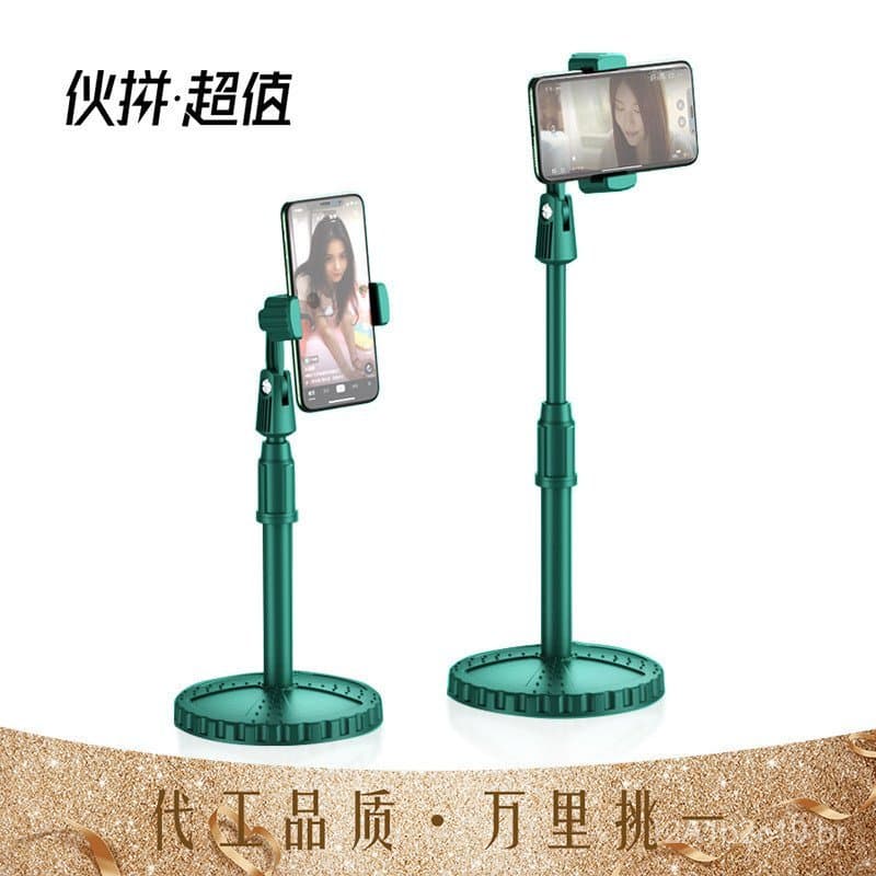 Suporte criativo para celular, suporte para transmissão ao vivo, fabricante de suportes de mesa, dispositivo telescópico
