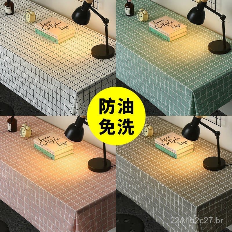 Toalha de mesa minimalista em estilo ins, à prova d'água e de óleo, para mesas de jantar, salas de estar, mesas de centr