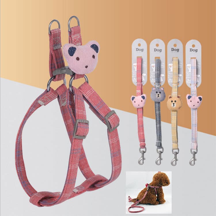 Colete para cachorro estilo coleira para animais de estimação coleira de corrente para caminhada de cachorro pequeno pom