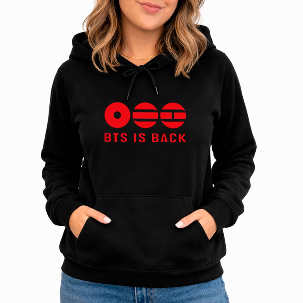 Moletom Com Bolso Capuz Unissex BTS 2026 Turne Fãs Estilo Inverno Frio Confortavel Quentinho