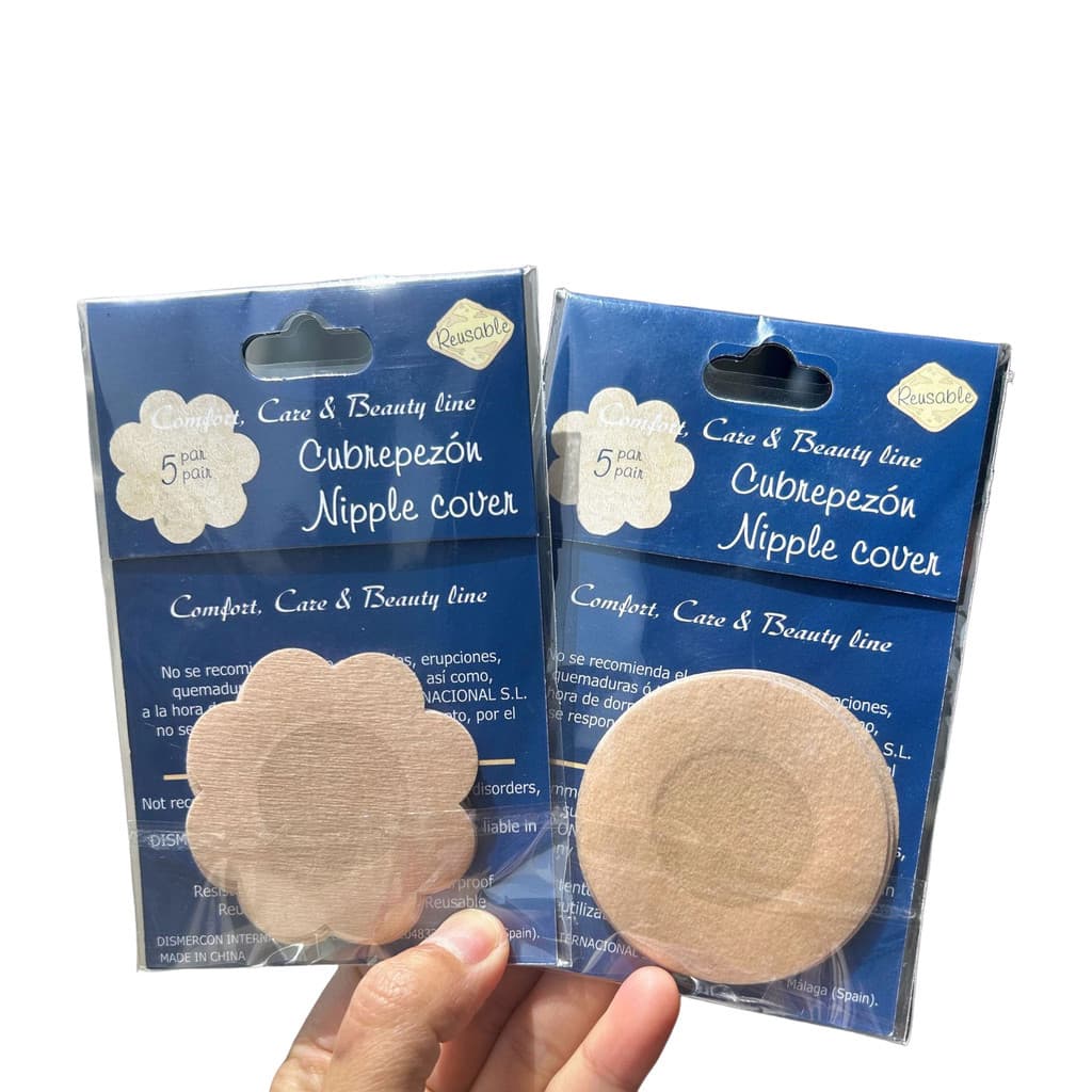 Kit com 5 Pares de Adesivos Protetores de Mamilo Discreto e Confortável para Seios Total Discrição