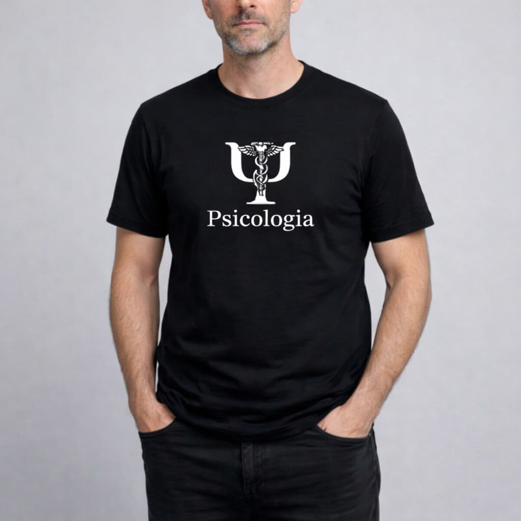 Camiseta Estampa Curso Psicologia Profissão 100% Algodão Alta Qualidade Promoção