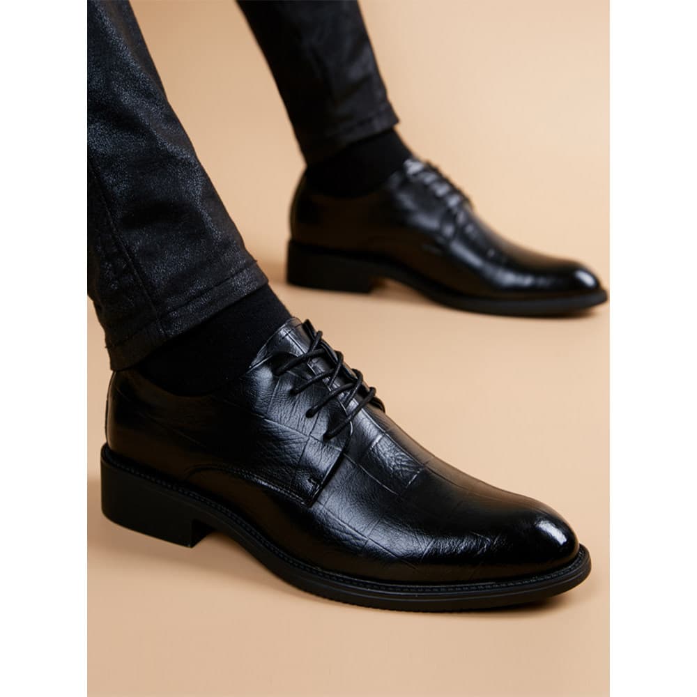 Sapatos De Couro Masculino Primavera Respirável Couro Genuíno Juventude Negócios Casual Versão Coreana Britânico Dedo Ap