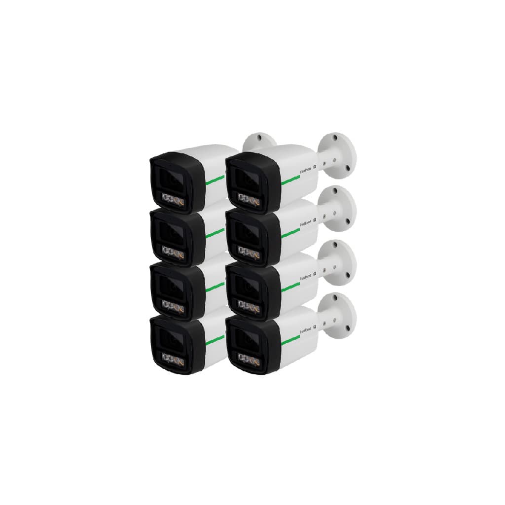 KIT ATACADO 8 CAMERAS VIP 3230 SC IA IR 30M LENTE 3,6mm 2MP INTELBRAS