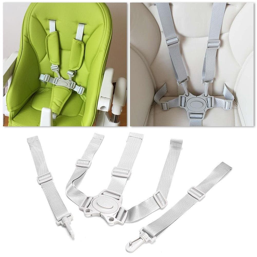 Cinto de Segurança Universal de 5 Pontos para Cadeira Alta de Bebê, Cinto de Segurança para Carrinho de Bebê QIO3
