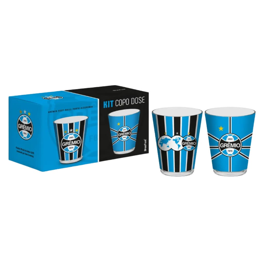 Copo Dose Com 2 Unidades 55ml Grêmio