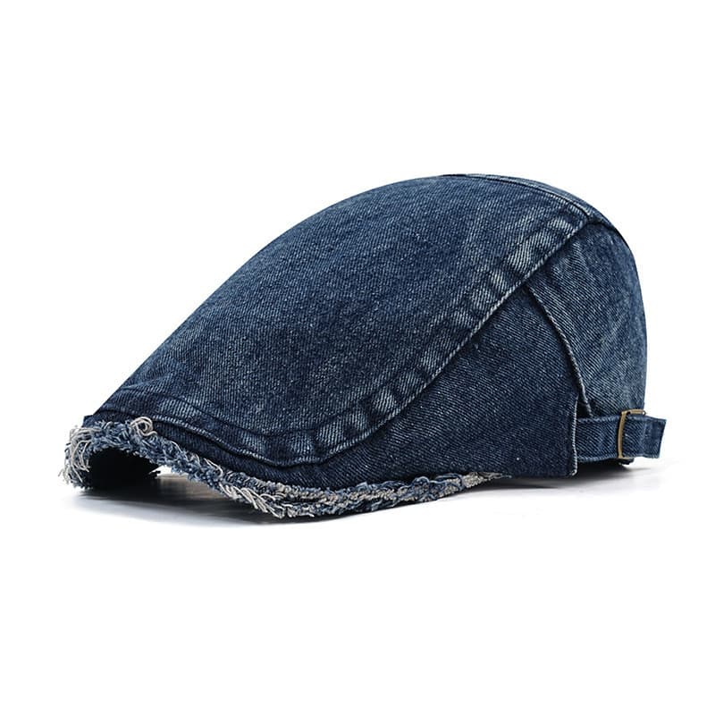 Boné Retrô de Denim com Topo Macio para Homens e Mulheres, Boina de Cowboy, Boné Newsboy de Nova Moda, Chapéu Casual par