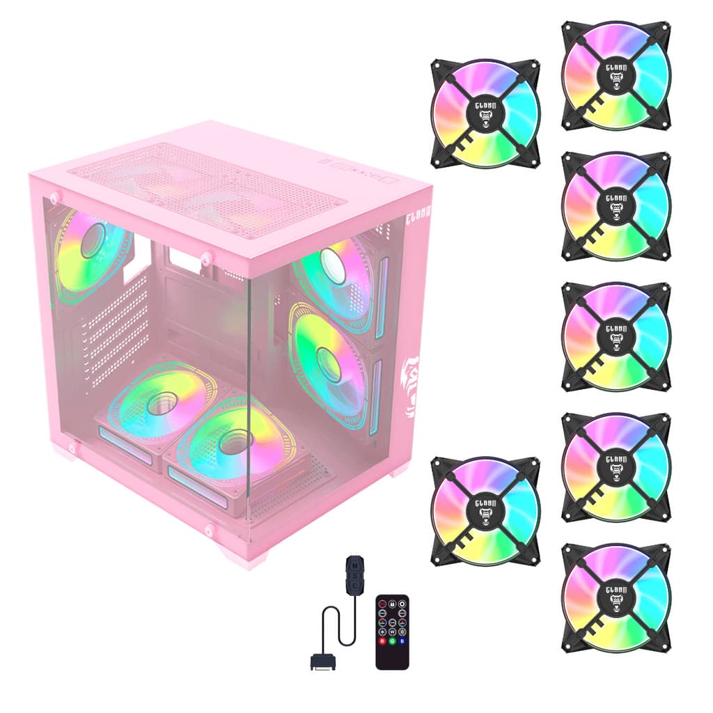 Gabinete Gamer Candy Grodd + 7 Fans ARGB Controladora Clanm