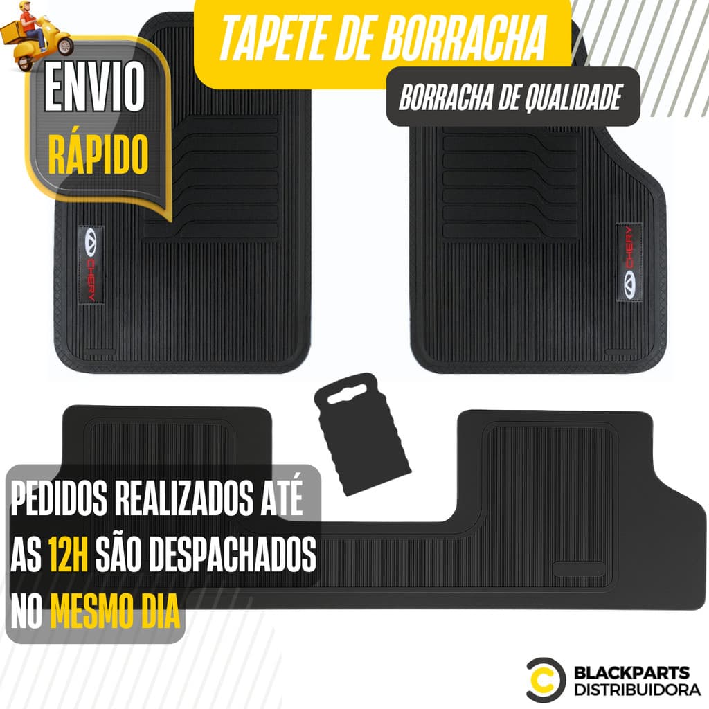 Kit Jogo Tapete Chery Borracha Personalizado Automotivo Impermeável Carro Antiderrapante