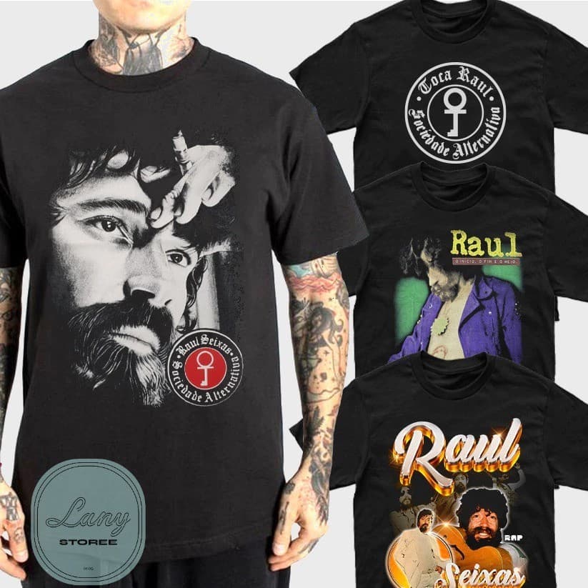 Camiseta Básica Rock Raul Seixas Camisa 100% Algodão Streetwear Temos Plus Size Lançamento Fã Club