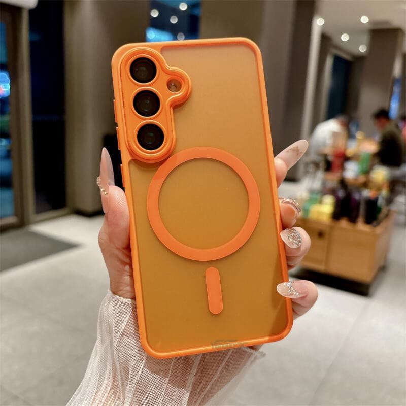 Para Caso Translúcido Samsung A56 A36 A16 S26 S25 S23 Ultra S24 FE Magnético À Prova De Choque Coverg