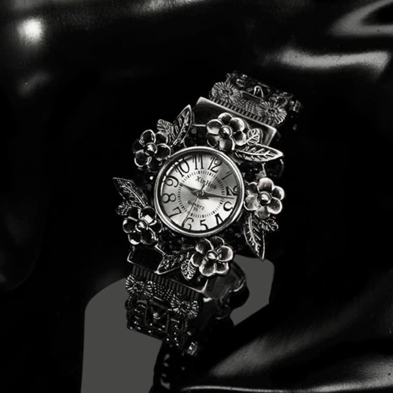 Relógios De Pulso Femininos De Quartzo Para Pulseiras De Moda Feminina Pulseira Flower Bangle