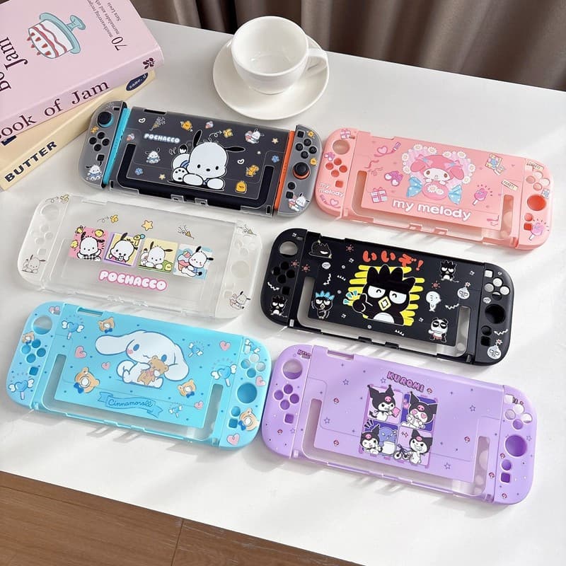 Novo Para 2025 Nintendo Switch 2 Capa Protetora NS Desenho Animado Cute Pacha Dog Bob Esponja Calça Quadrada Rosa E Roxo