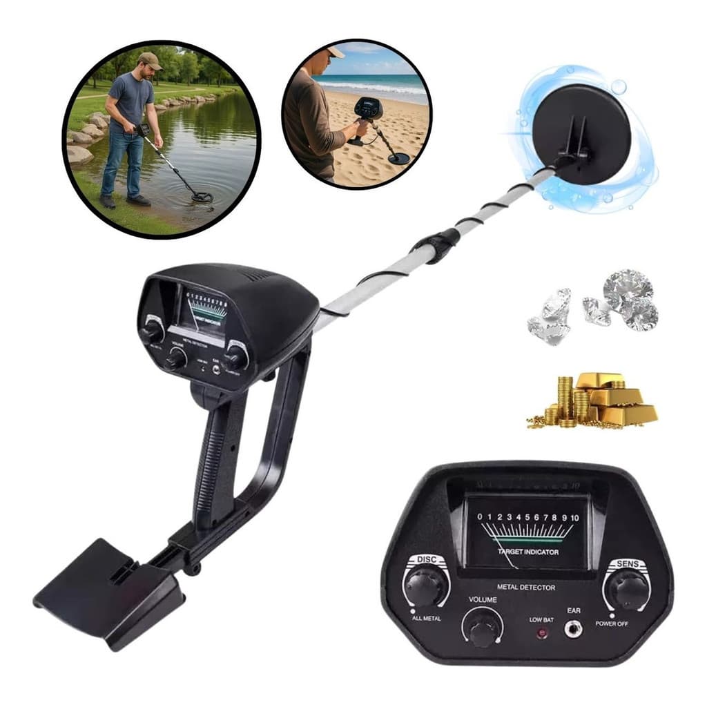 Detector De Metais Profissional 1.5m Profundidade Pinpoint Ouro