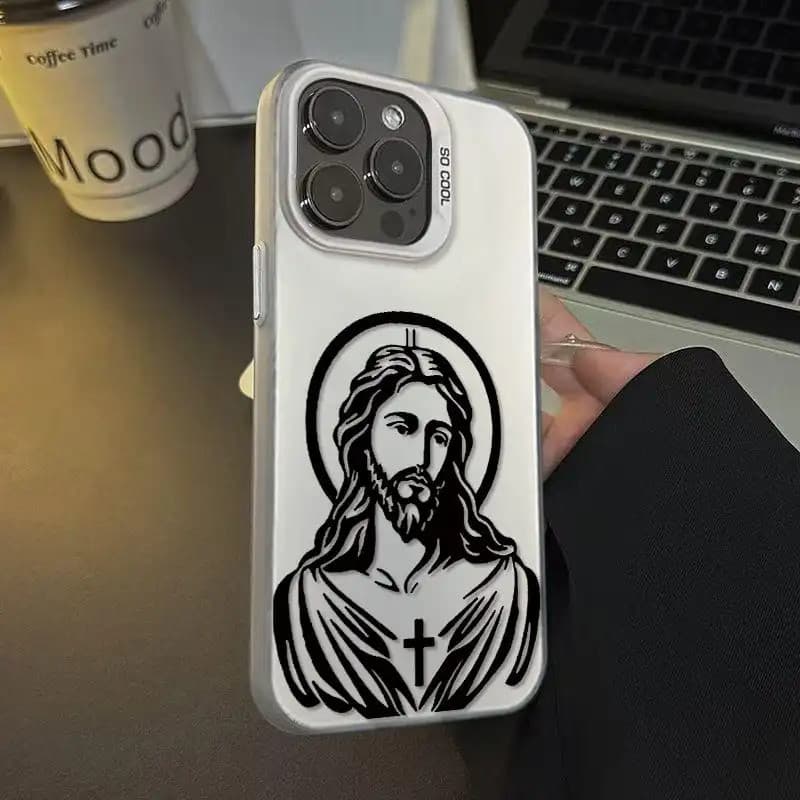 Capinha de silicone antiimpacto, resistente a golpes, cor prata da The Mighty Chefão, capa simples para iPhone 17/16/15.