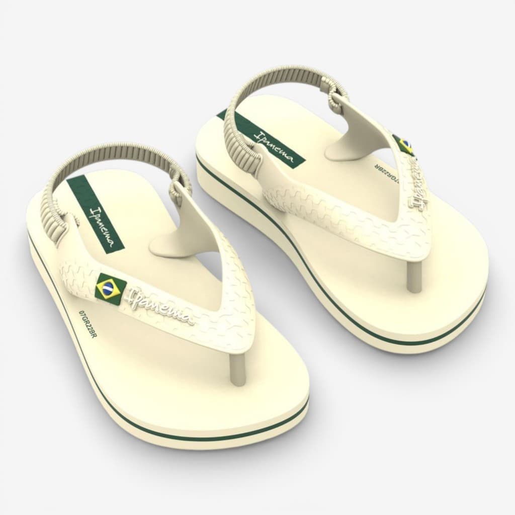 Chinelo Brasil Baby II Bebê Com Elástico Confortável Antiderrapante