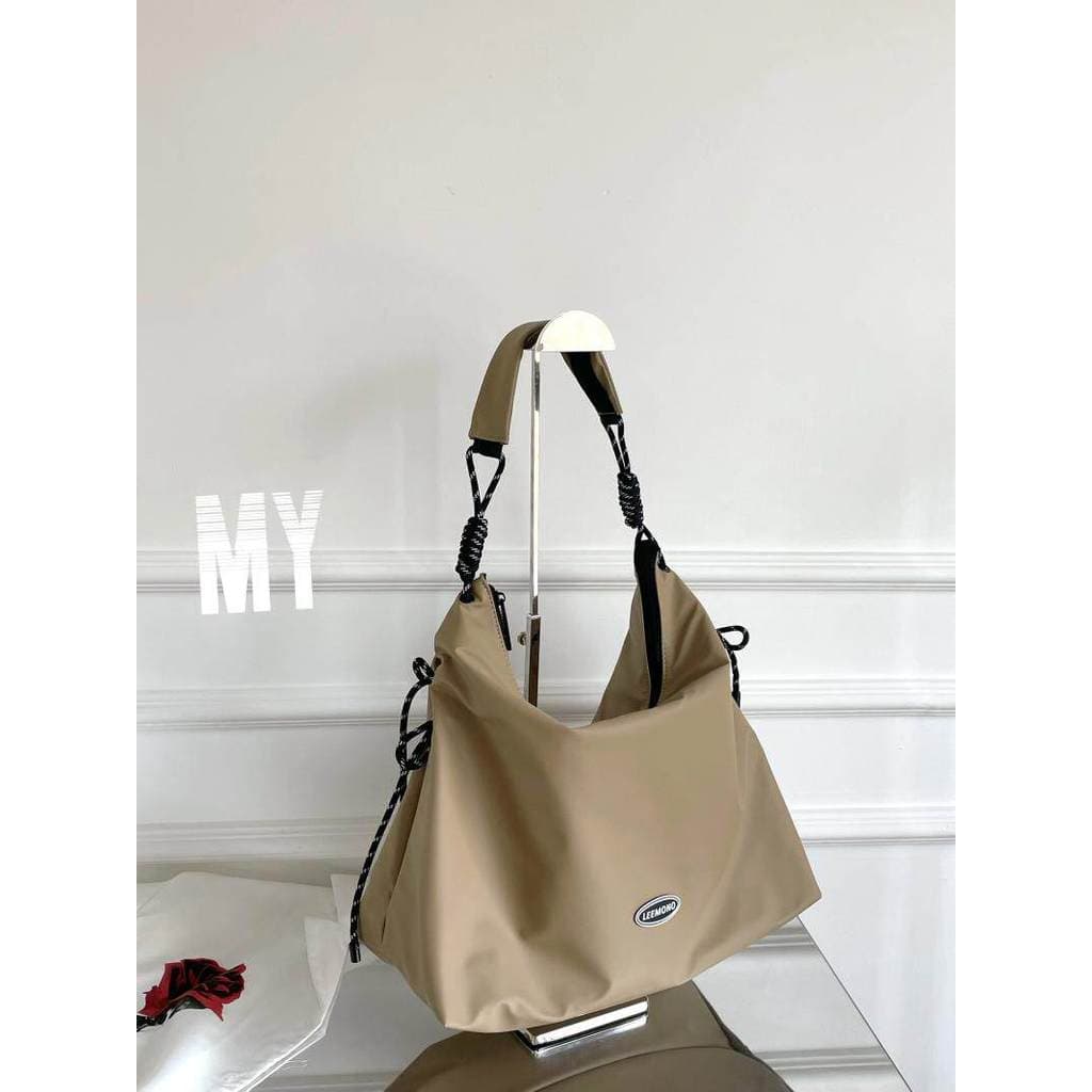 Meu novo estilo corda nó sacola de um ombro grande bolsa feminina japonesa simples All-Match Casual bolsa mensageiro de