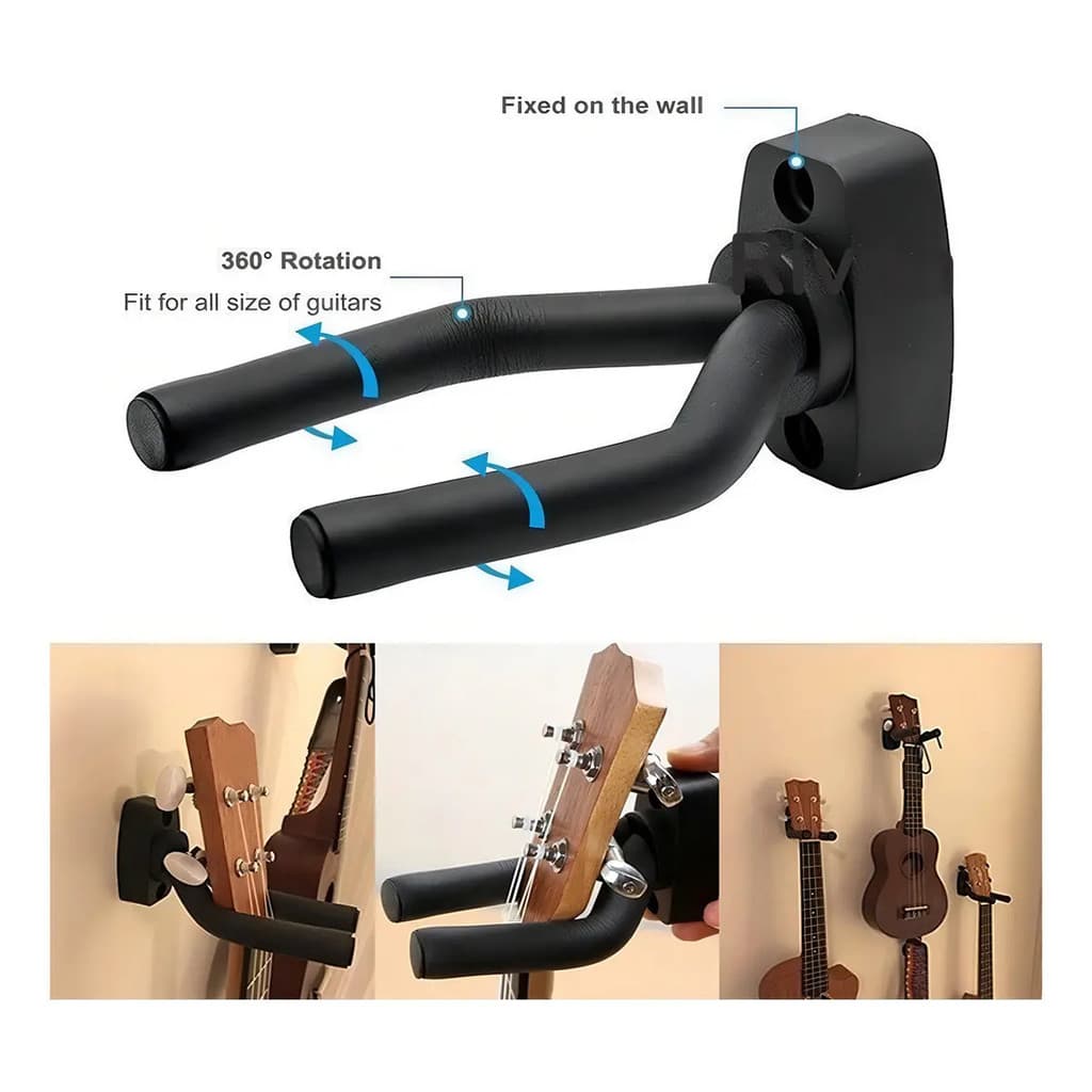 Suporte De Parede Violão Guitarra Baixo Ukulele Cavaquinho