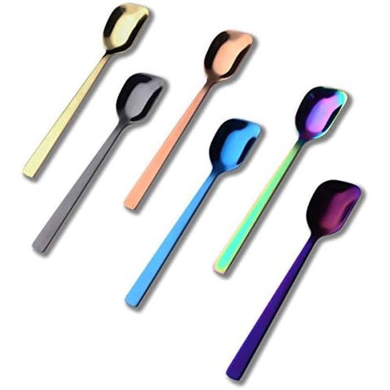Colher De Iogurte Nirosta , Gelato/Sorvete De Aço Inoxidável Frutas Sobremesa , 6.4 Polegadas , Conjunto De 6