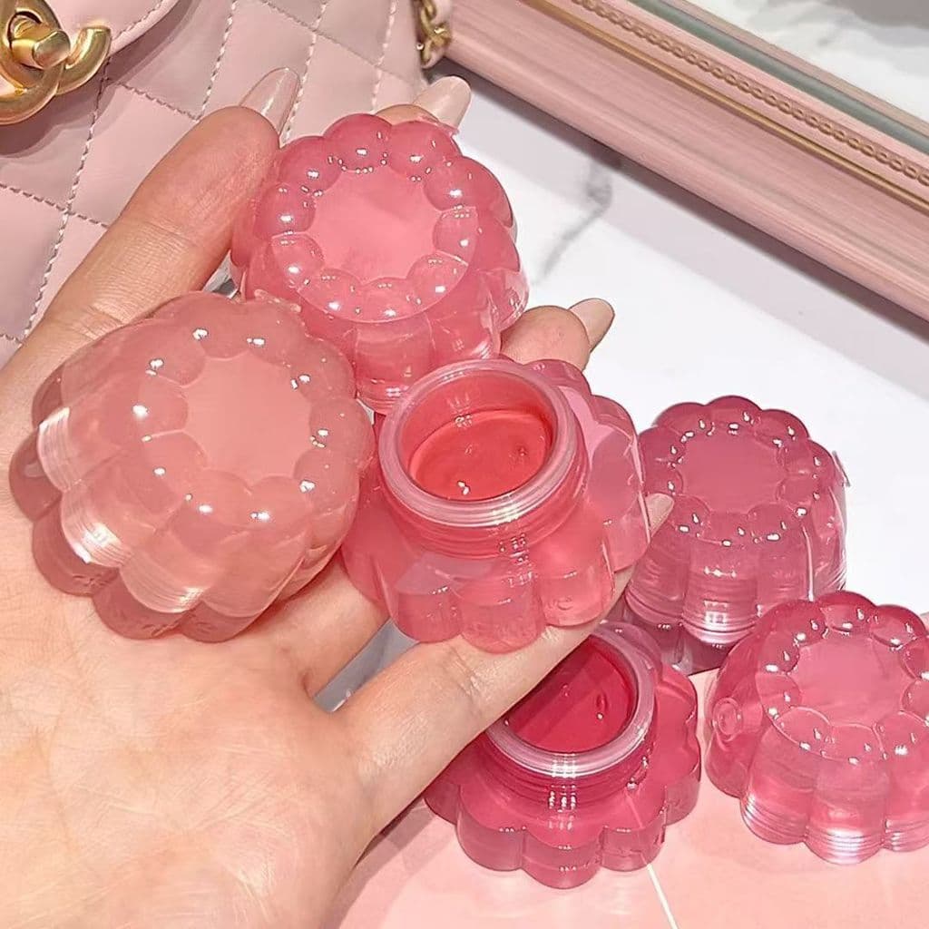 Como pode pudim ser usado como creme multiuso?Jelly Solid Lip Glaze Lip Balm Hidratante Hidratante Água Brilhante Lip Du