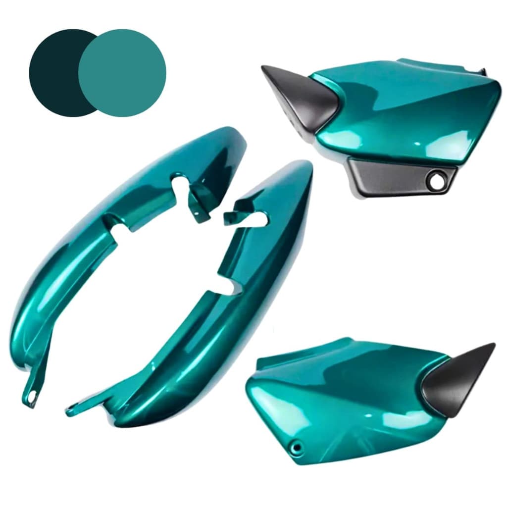 kit Carenagem CG 125 Titan 2000 ate 2004 Verde Com pintura Envernizado