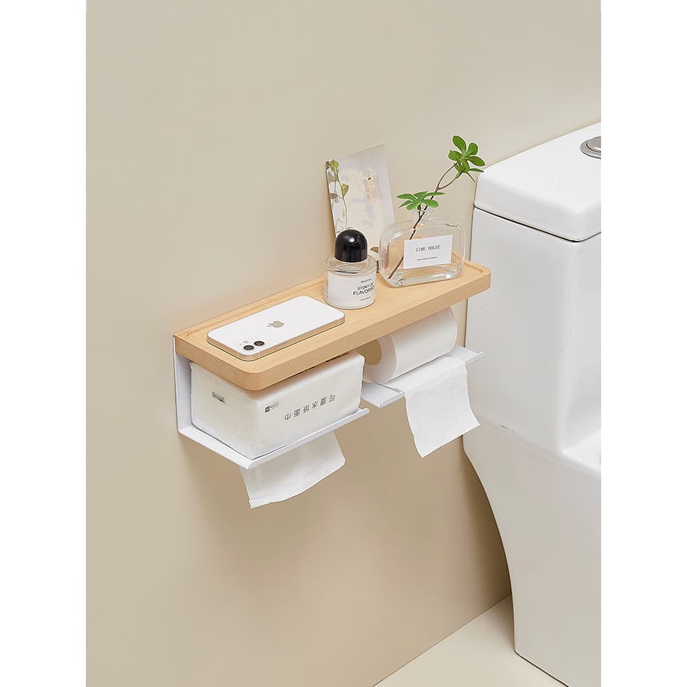 Log caixa de tecido higiênico suporte de papel higiênico perfurado Rack de papel higiênico suporte de papel higiênico su