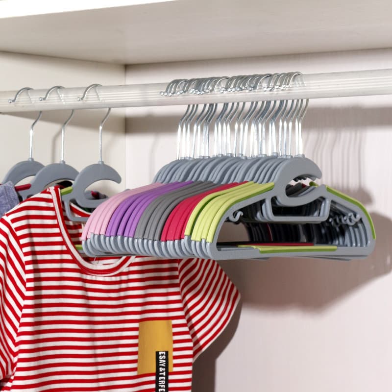 Casa Power cabide infantil antiderrapante sem costura plástico mágico multifuncional rack de roupas pendurado rack de ro