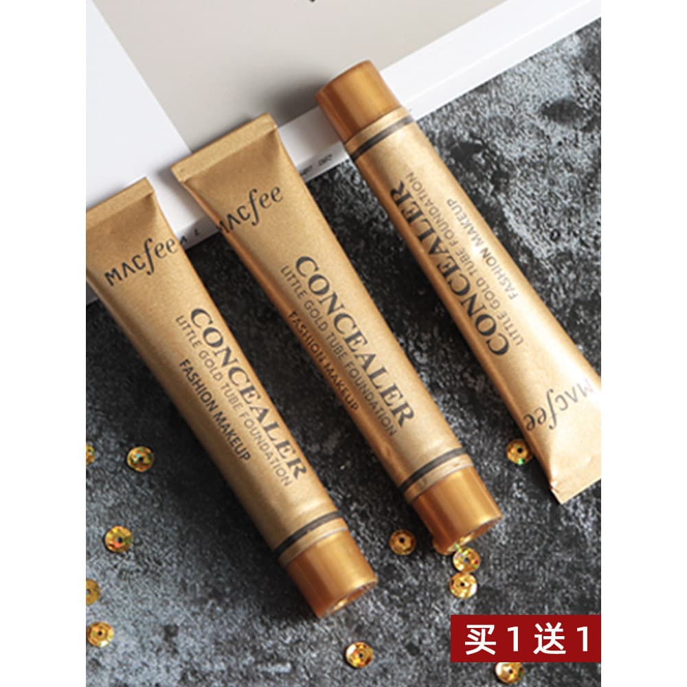 Artista de maquiagem dedicado pequeno tubo dourado base líquida corretivo capa manchas faciais marcas de Acne tatuagem i