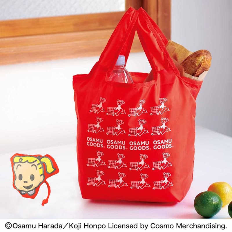 Estilo japonês revista apêndice saco de pano de náilon vermelho portátil dobrável saco de compras armazenamento Eco-Frie