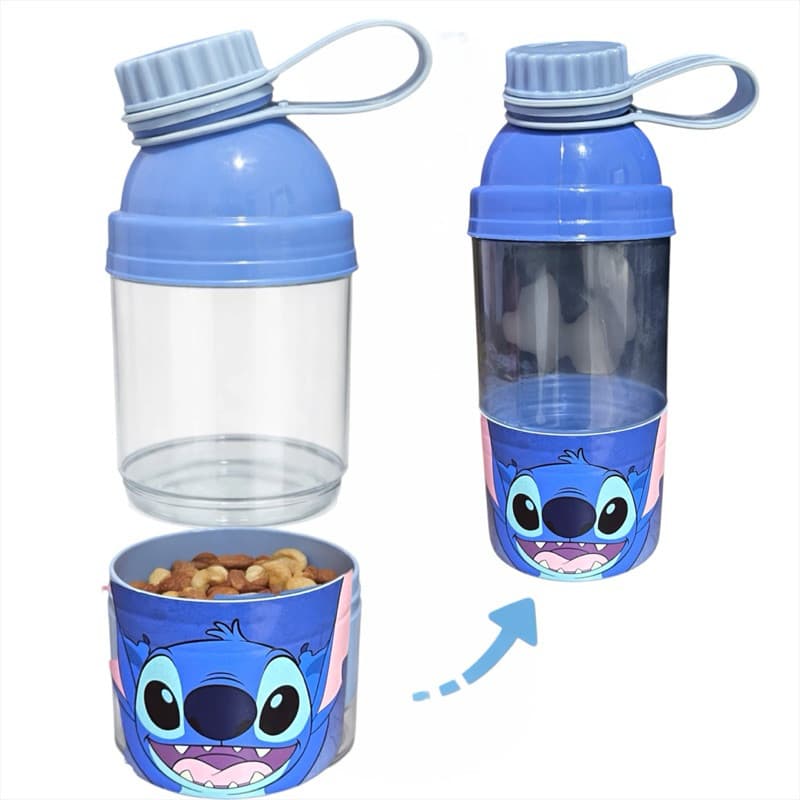 Garrafa 2 em 1 Stitch 360ml Com Espaço Porta Lanche - Avon
