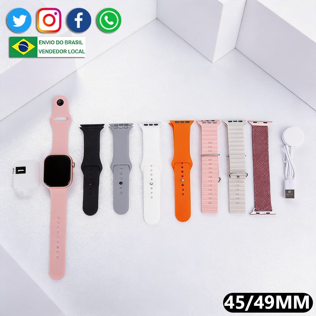 Smartwatch Esportivo 2026 com Chamada Bluetooth e Monitor de Saúde – Estoque em São Paulo Pronta Entrega