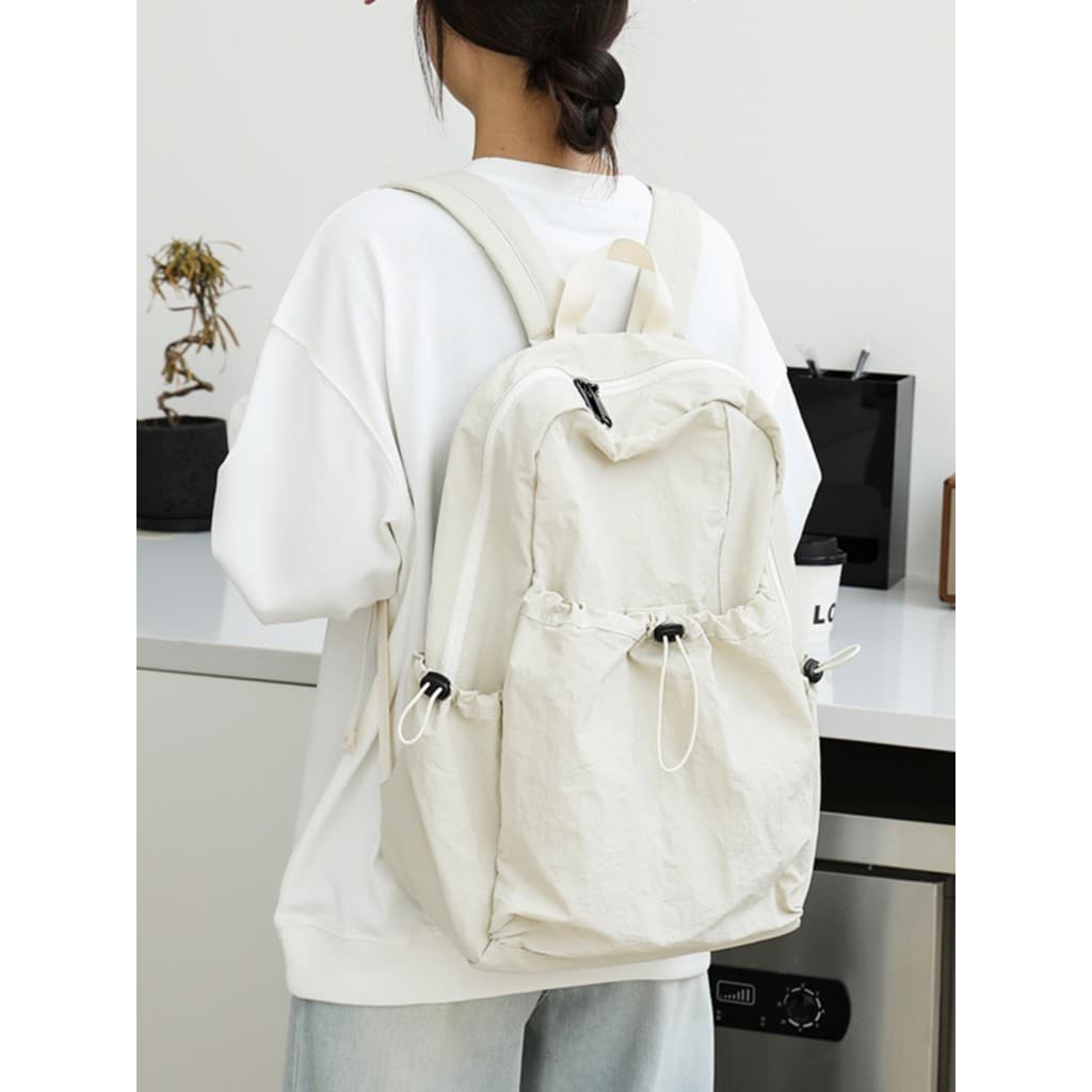 Versão coreana Casual náilon pano mochila feminina estudantes universitários classe mochila ins Super quente All-Match l