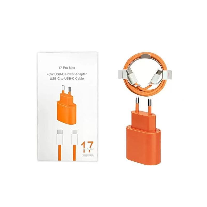 Carregador Turbo 40w Cabo e Fonte Carga Rápida Usb C Carregadores Compatível com Iphone