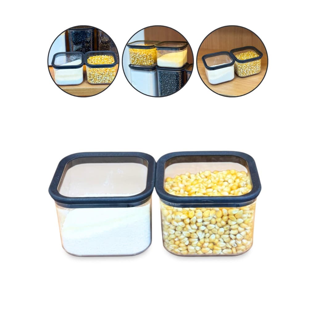 Kit 2 Pote Hermético Acrílico Potes Mantimentos 500 ML