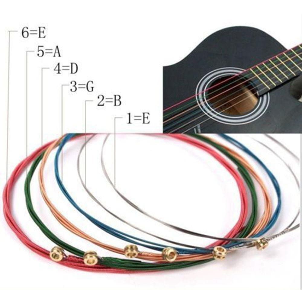 Novas cordas para violão acústico Laço-Iris, feitas de aço transparente.
