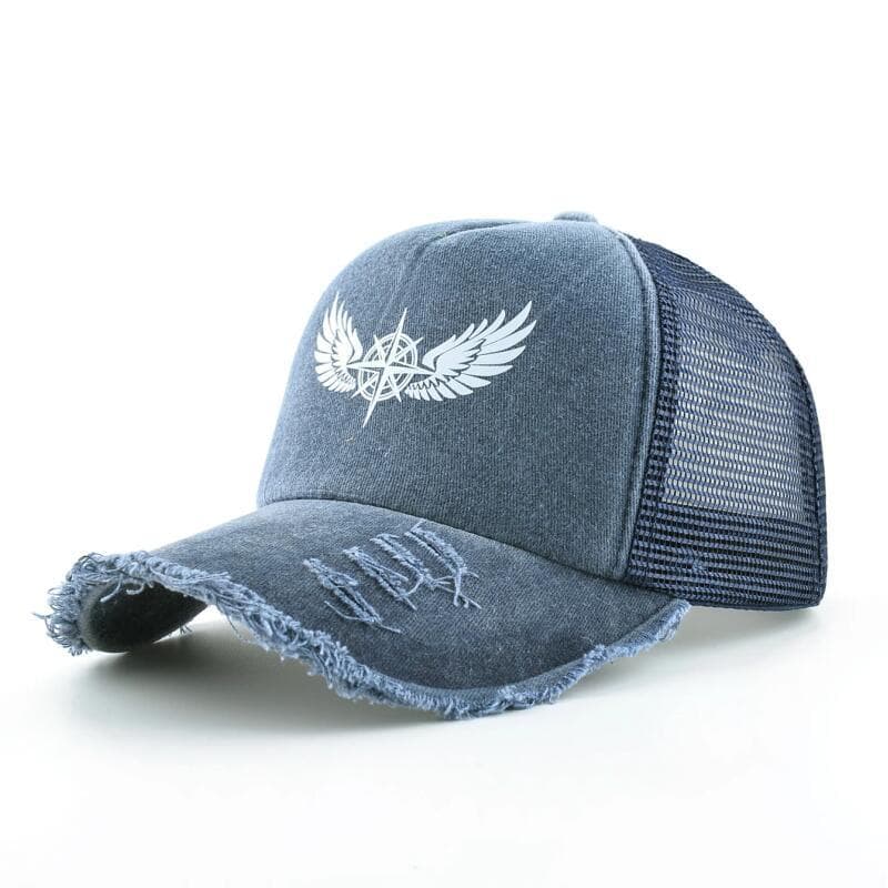 Boné de Beisebol Vintage em Denim Lavado 2025 para Homens, Boné com Viseira para Primavera e Verão, Boné Snapback Hip Ho