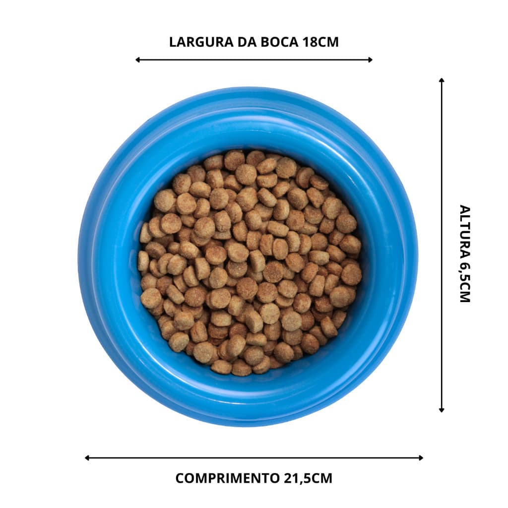 Comedouro Bebedouro 1000ml Potes Vasilhas Ração Cachorros Gatos Pet Shop Plástico Reforçado