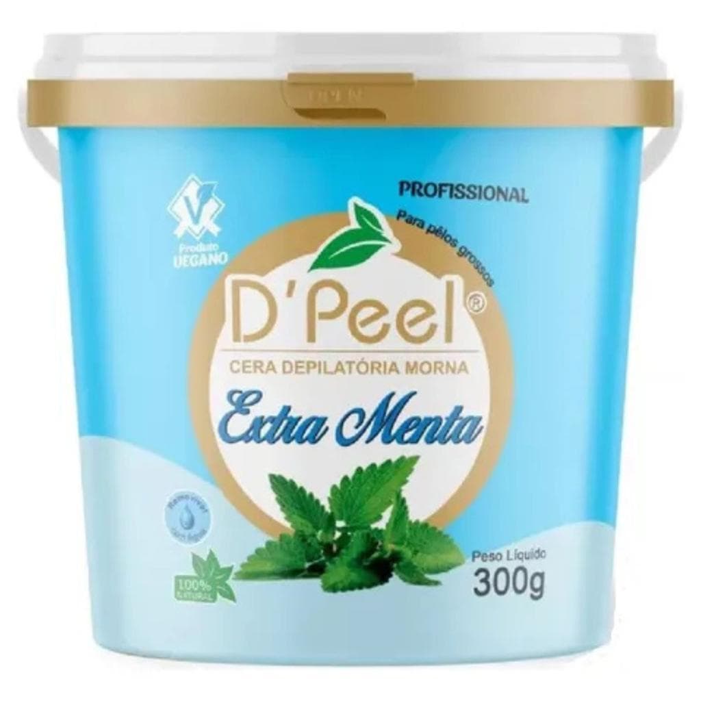 DPeel Cera Depilatória Profissional Morna 300g - Extra Menta