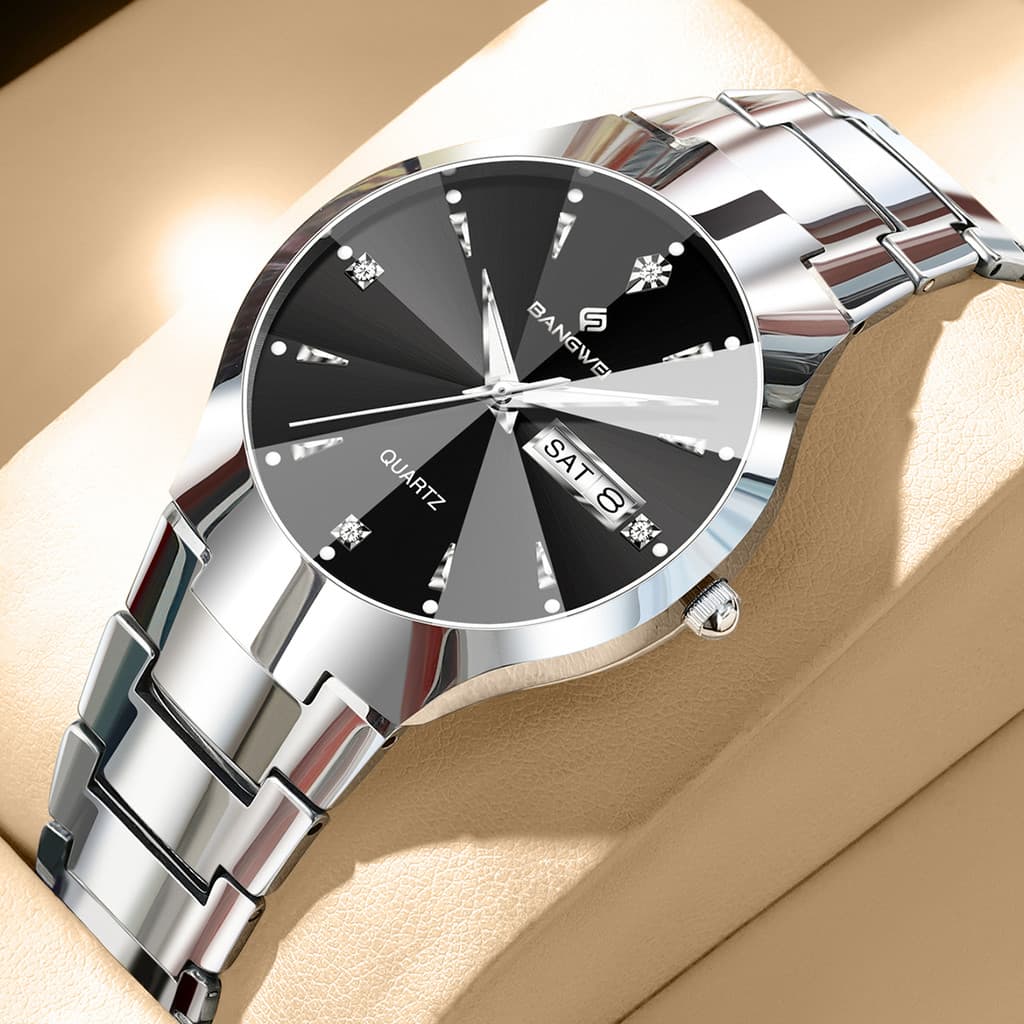 LIGE Relógio Feminino Fashion Com Mostrador De Diamante Para Casal De Quartzo