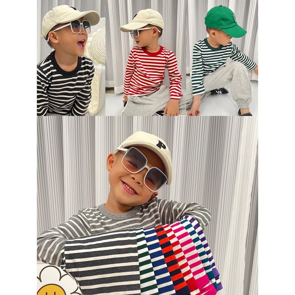 Crianças puro algodão em torno do pescoço camiseta nova primavera Casual meninos meninas bebê All-Match impresso de mang