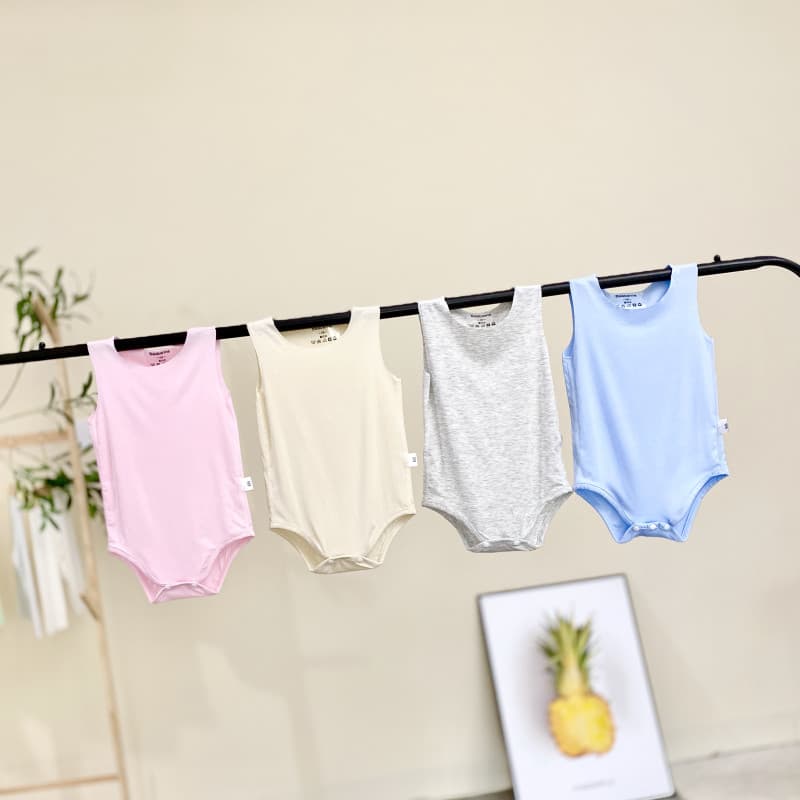Bebê bebê desossado verão estilo fino Modal colete triângulo macacão de uma peça meninos meninas bebê macacão de uma peç