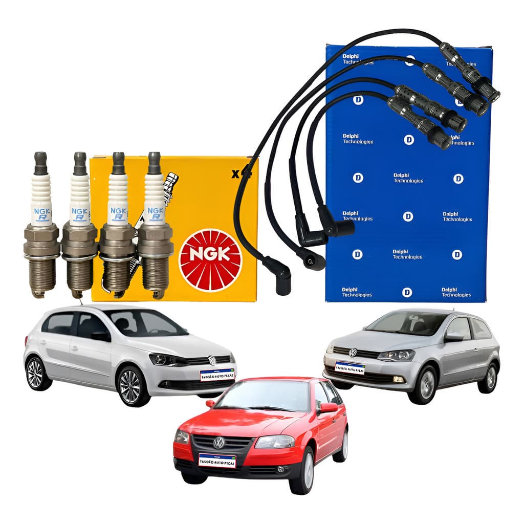 Kit Jogo Cabos E Velas Gol G4 G5 G6 G7 1.6 Ea111 2005 A 2021