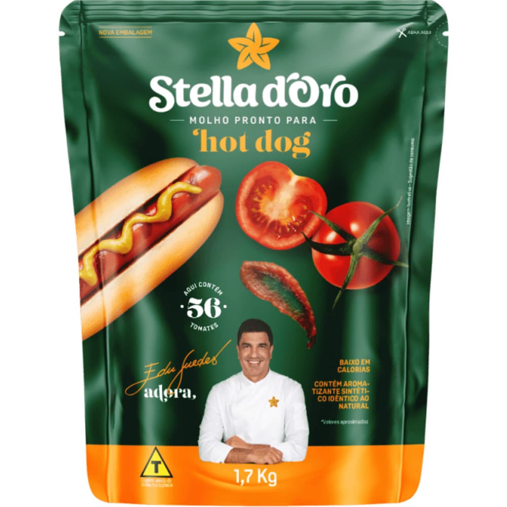 Molho de Tomate Temperado Hot Dog 1,7 kg Stella d Oro
