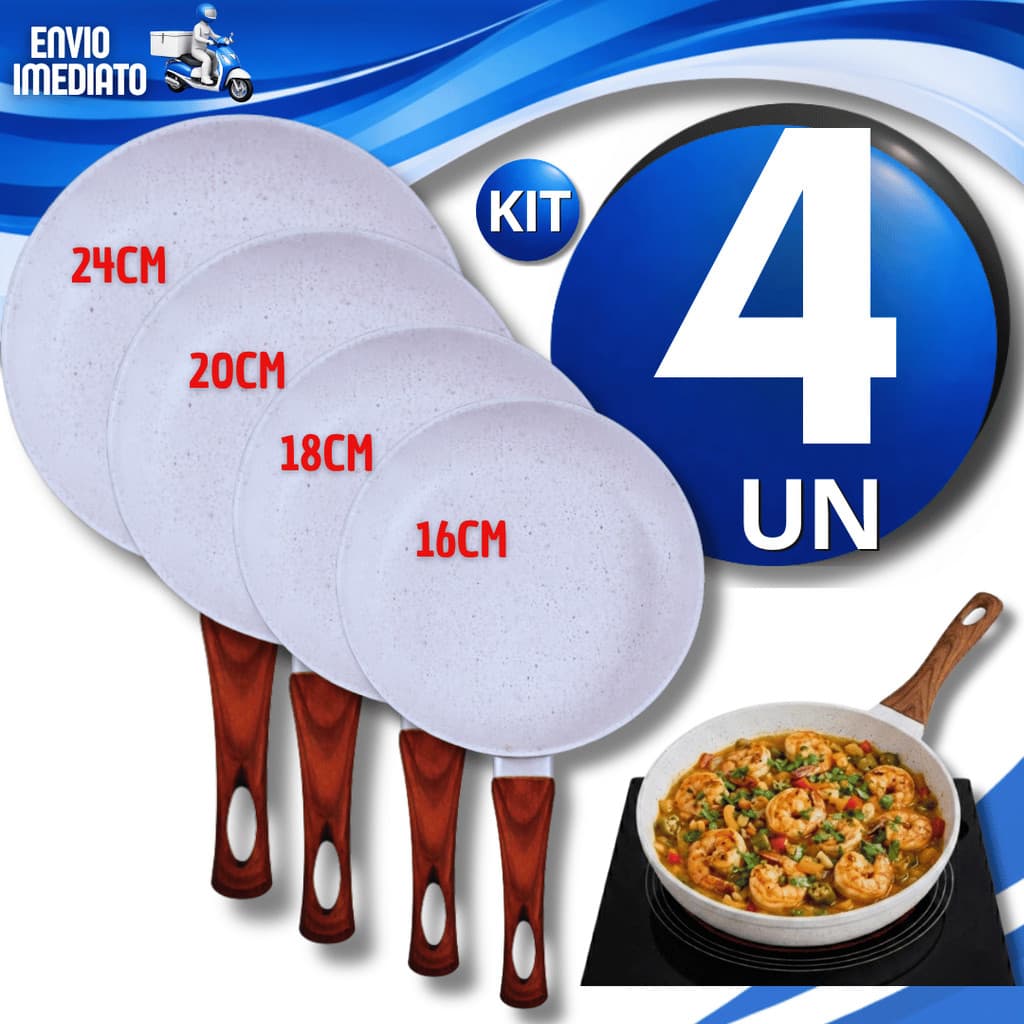 Frigideiras Cerâmica Antiaderente 16/18/20/24 Cm Fogão de Indução Branca Panela Multiuso Utensílios