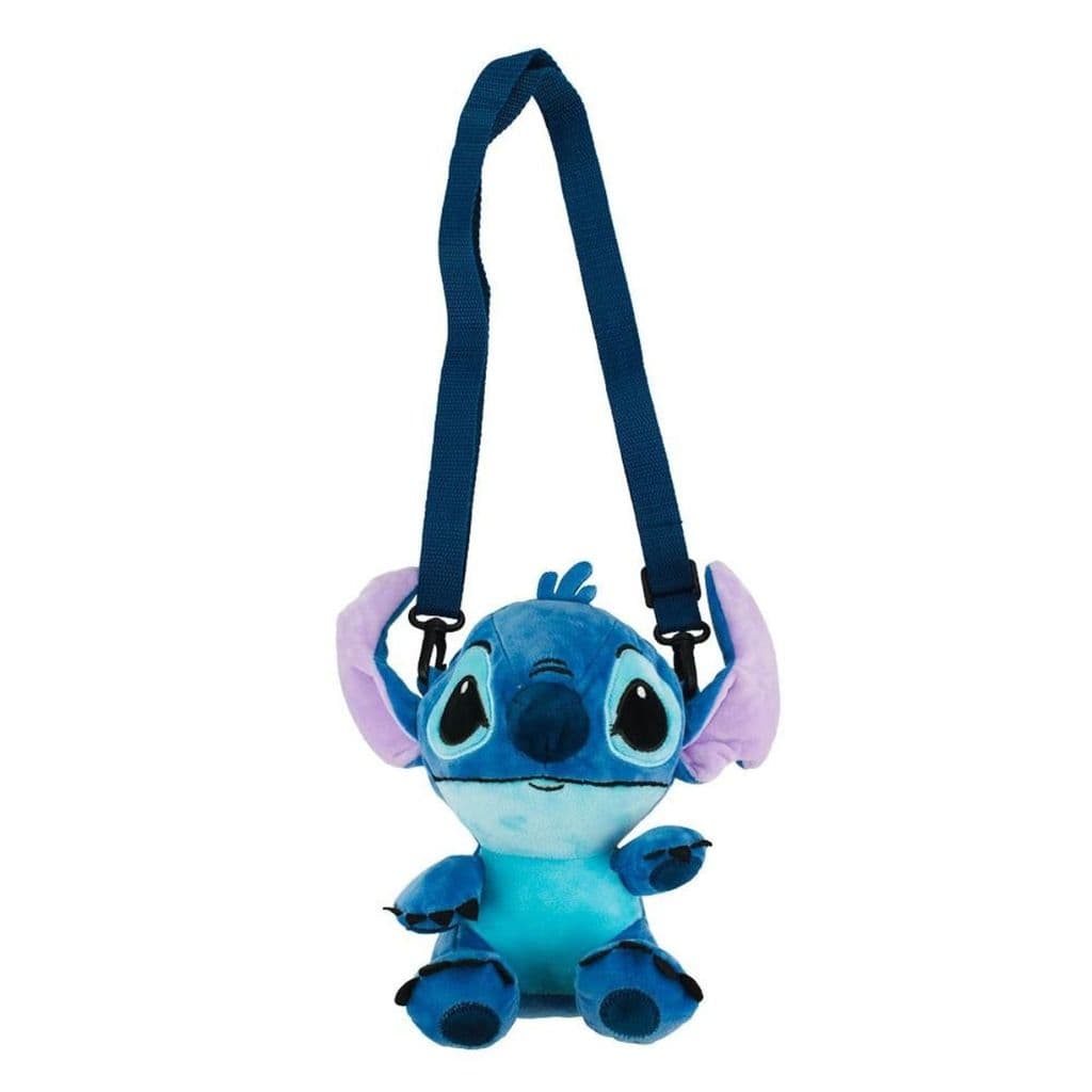 Bolsa Stitch Pelúcia Sentado 21x18cm - Disney