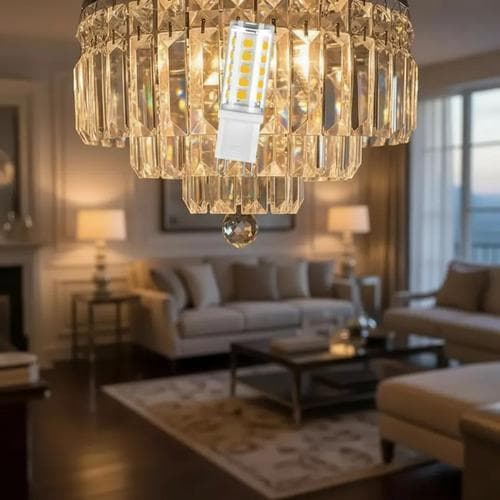 2 Lâmpada Halopin 5w G9 Branco Quente Lustre Pendente Abajur
